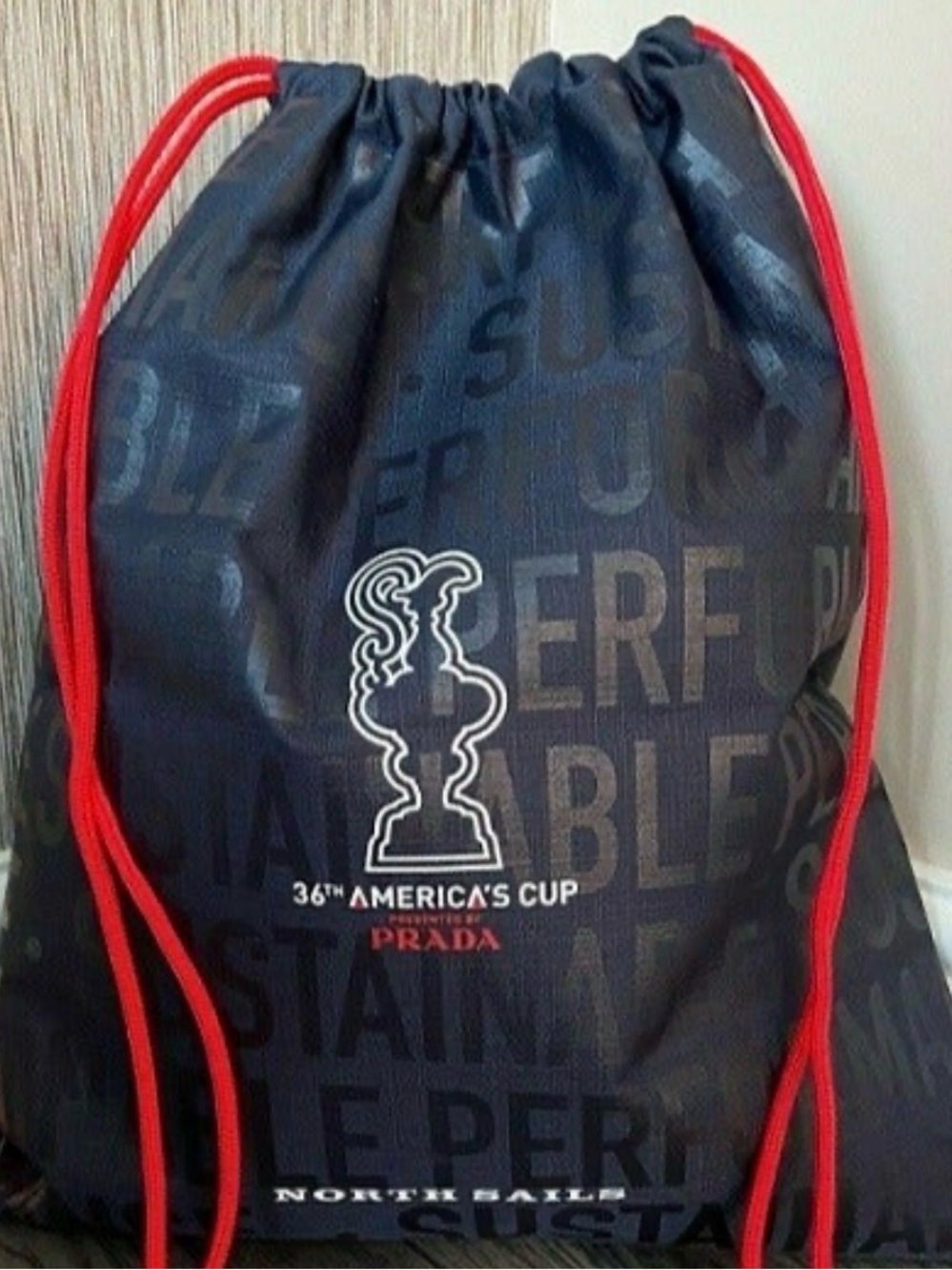 PRADA North Sails 36th America's Cup Drawstring Backpack New